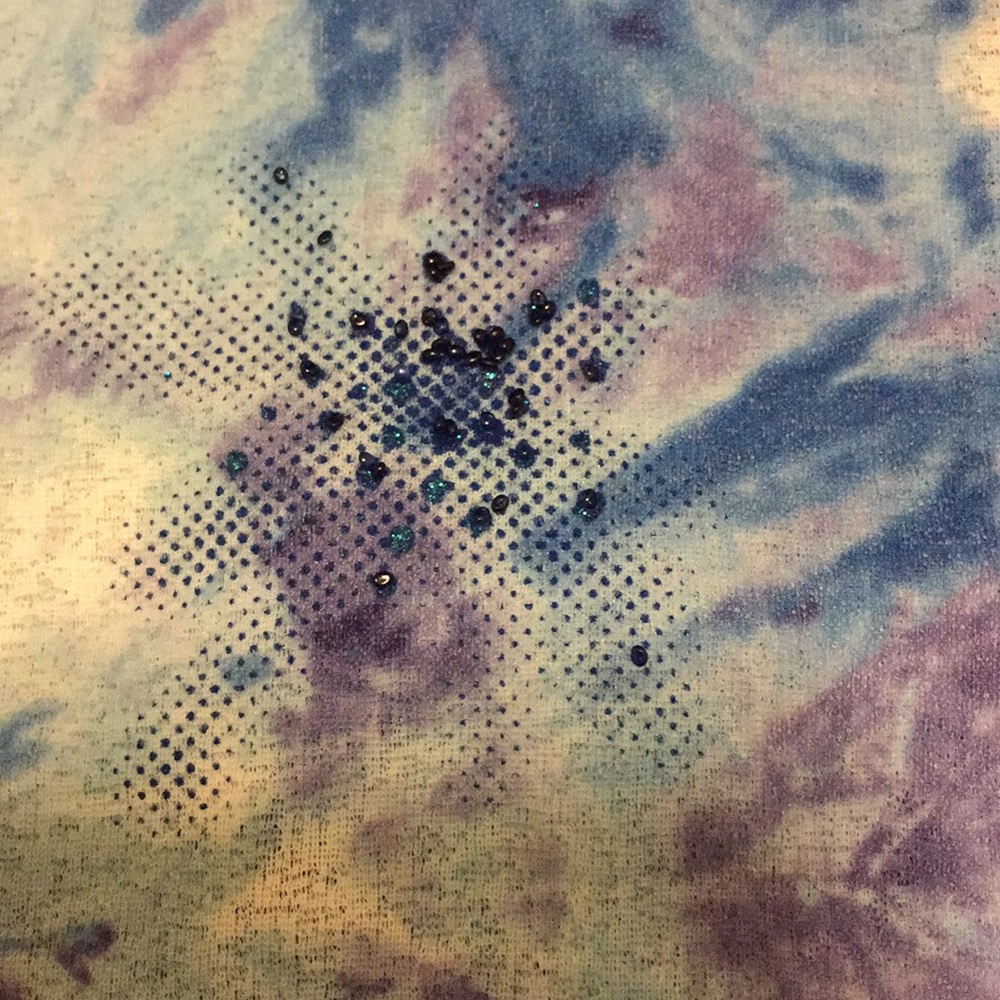 Xhilaration junior beaded tied dye top